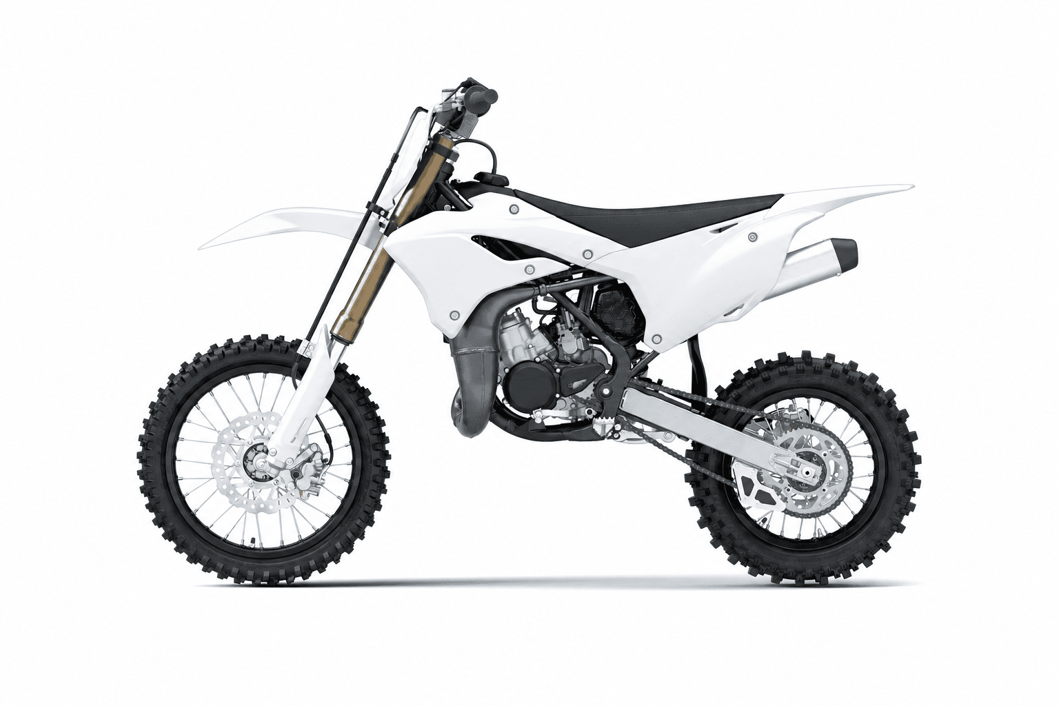 Kawasaki KX85 · White plastics dirt bike graphics