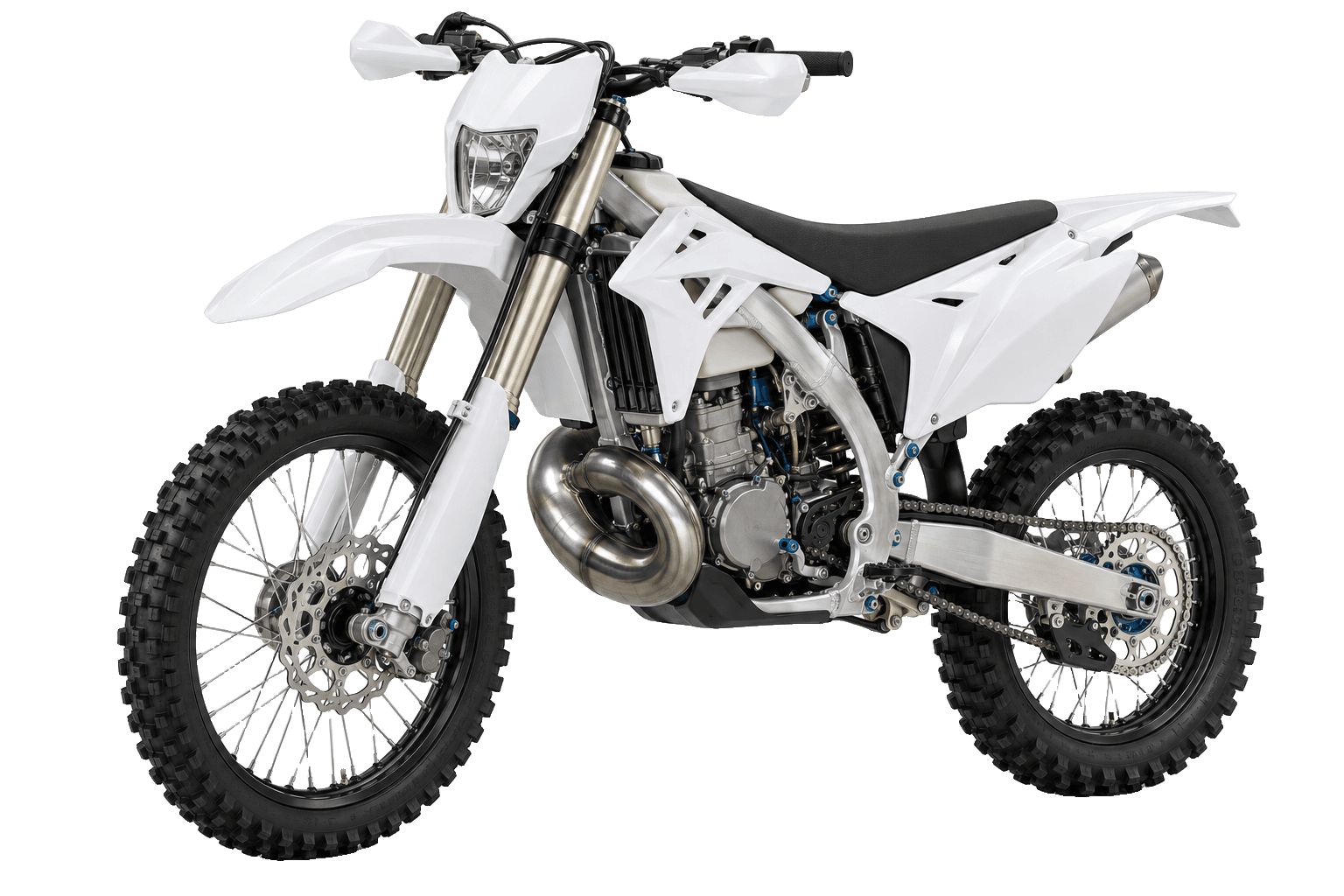 TM Moto EN 250 2T with white plastics — design illustration