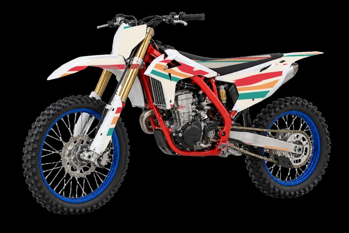 Retro style dirt bike graphics kit for Beta