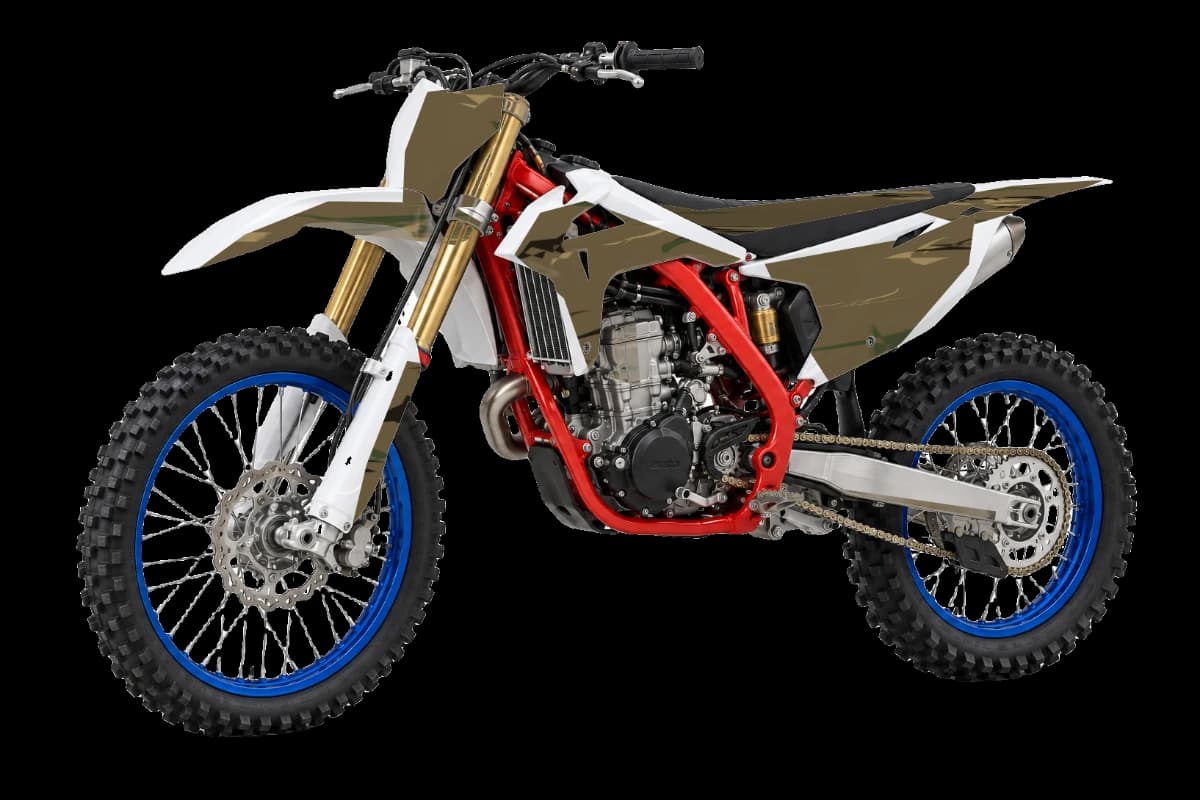 Woodland camo style dirt bike graphics kit for Beta