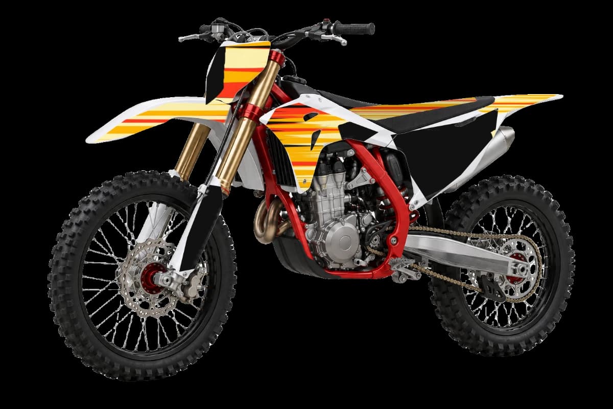 Flame graphics on a GasGas MC 450F