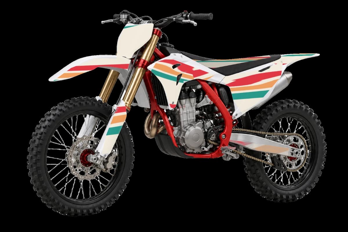 Retro graphics on a GasGas MC 450F