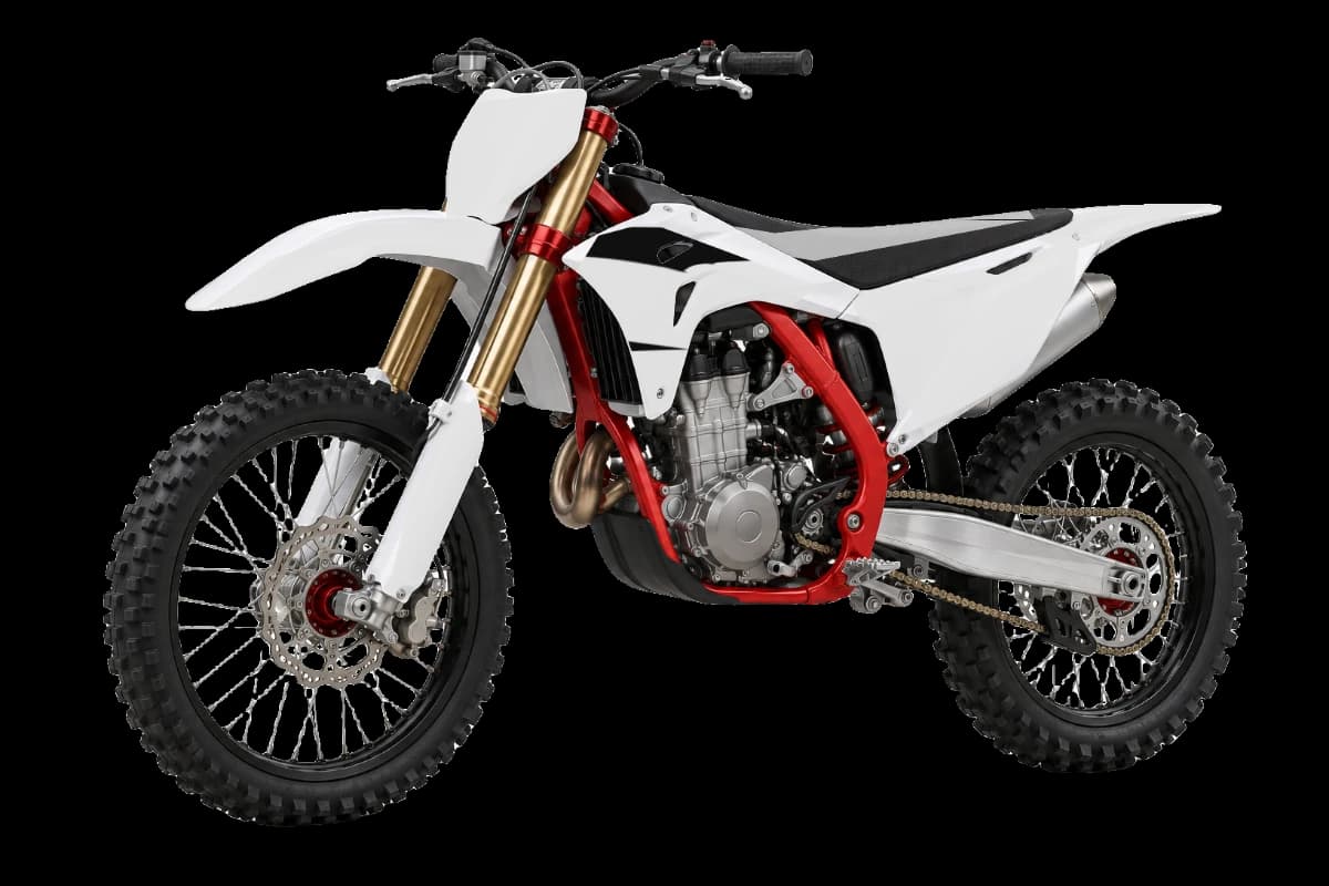 Tribal style dirt bike graphics kit on a GasGas MC 450F