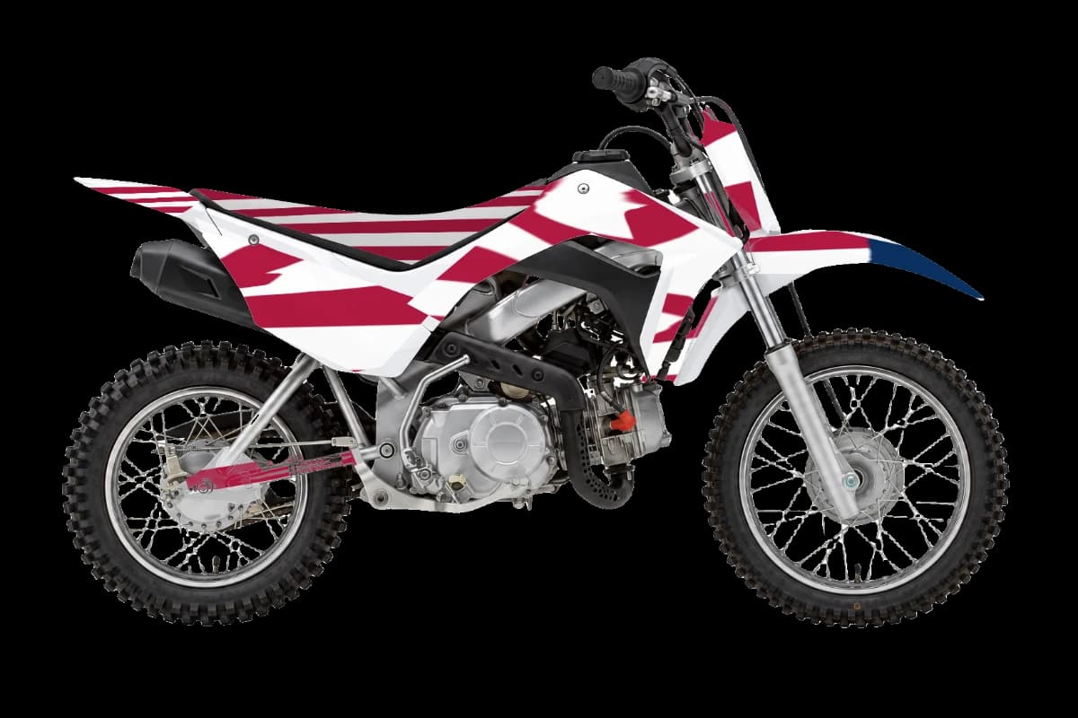 Honda CRF110F · Old Glory dirt bike graphics