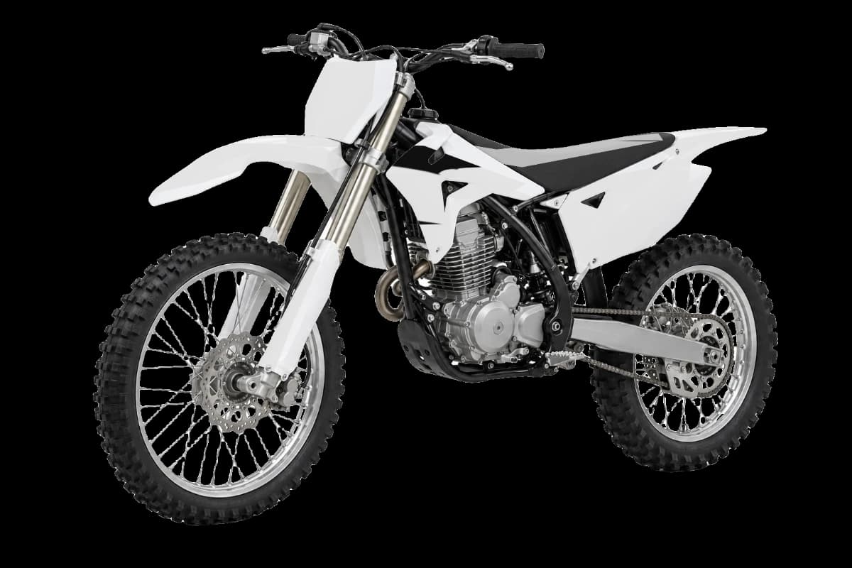 Tribal style dirt bike graphics kit on a Kayo K2