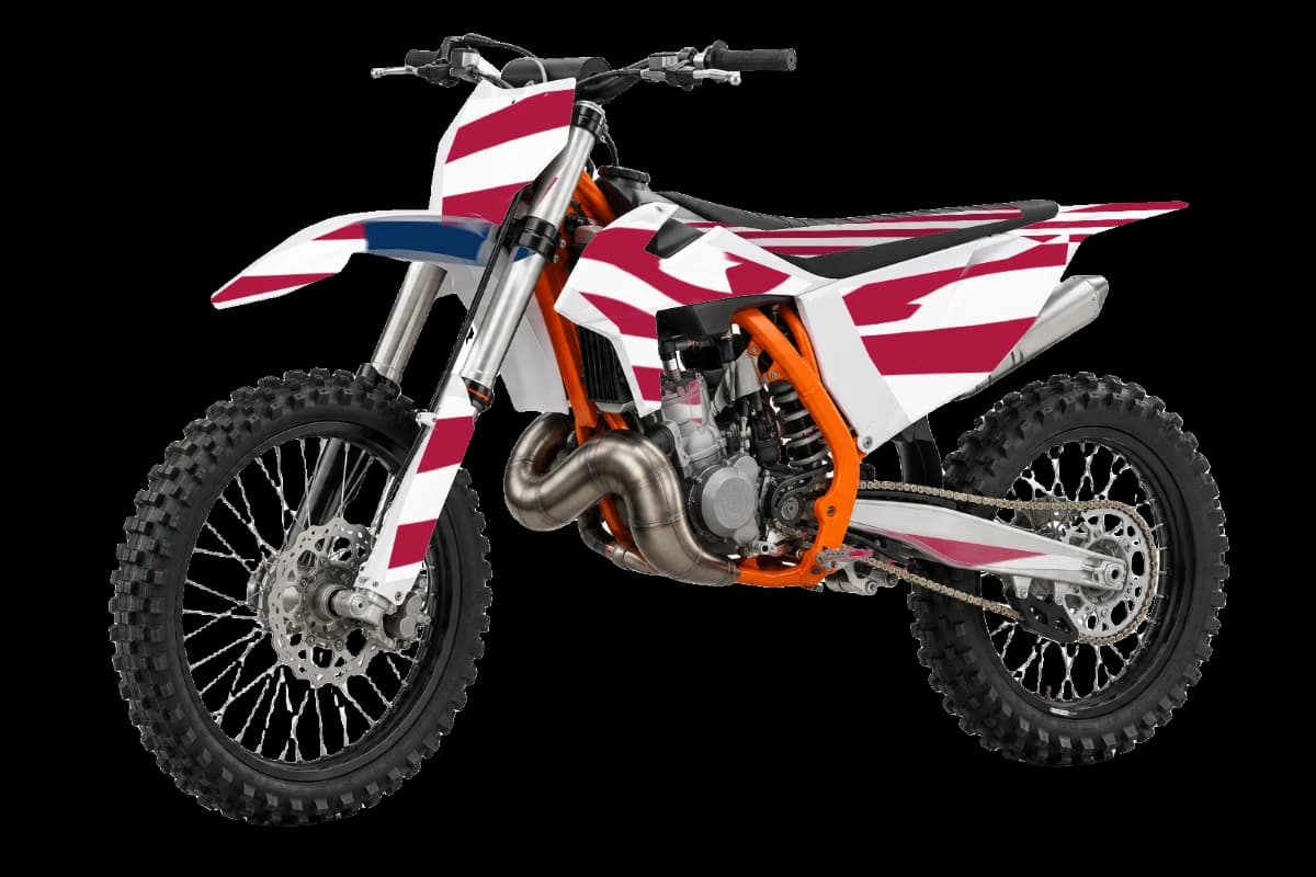 Old Glory graphics on a KTM 125 SX