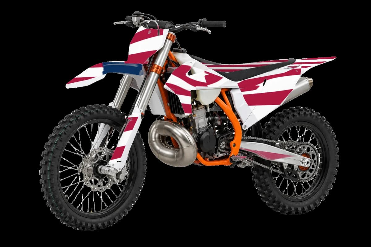 KTM 300 SX · Old Glory dirt bike graphics