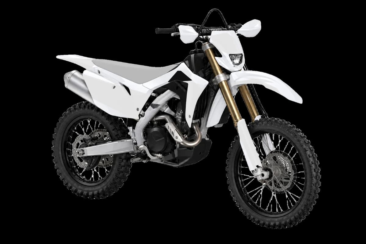 Tribal style dirt bike graphics kit on a Honda CRF450X