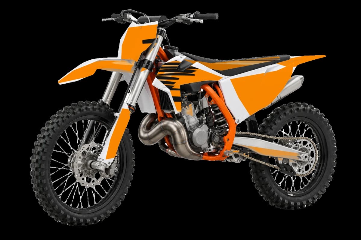 Tiger Claw graphics on a KTM 125 SX