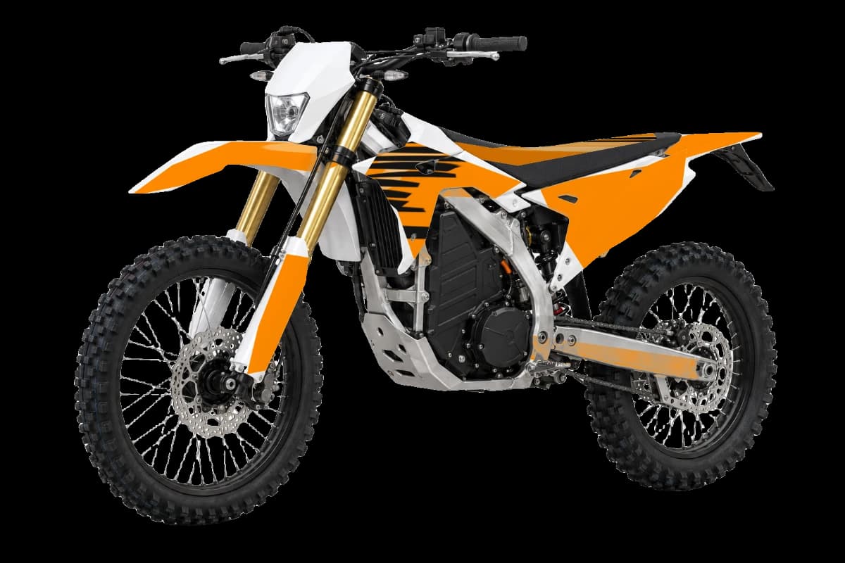 Tiger Claw graphics on a Sur-Ron Storm Bee